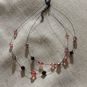Elegant Pink Beaded Necklace